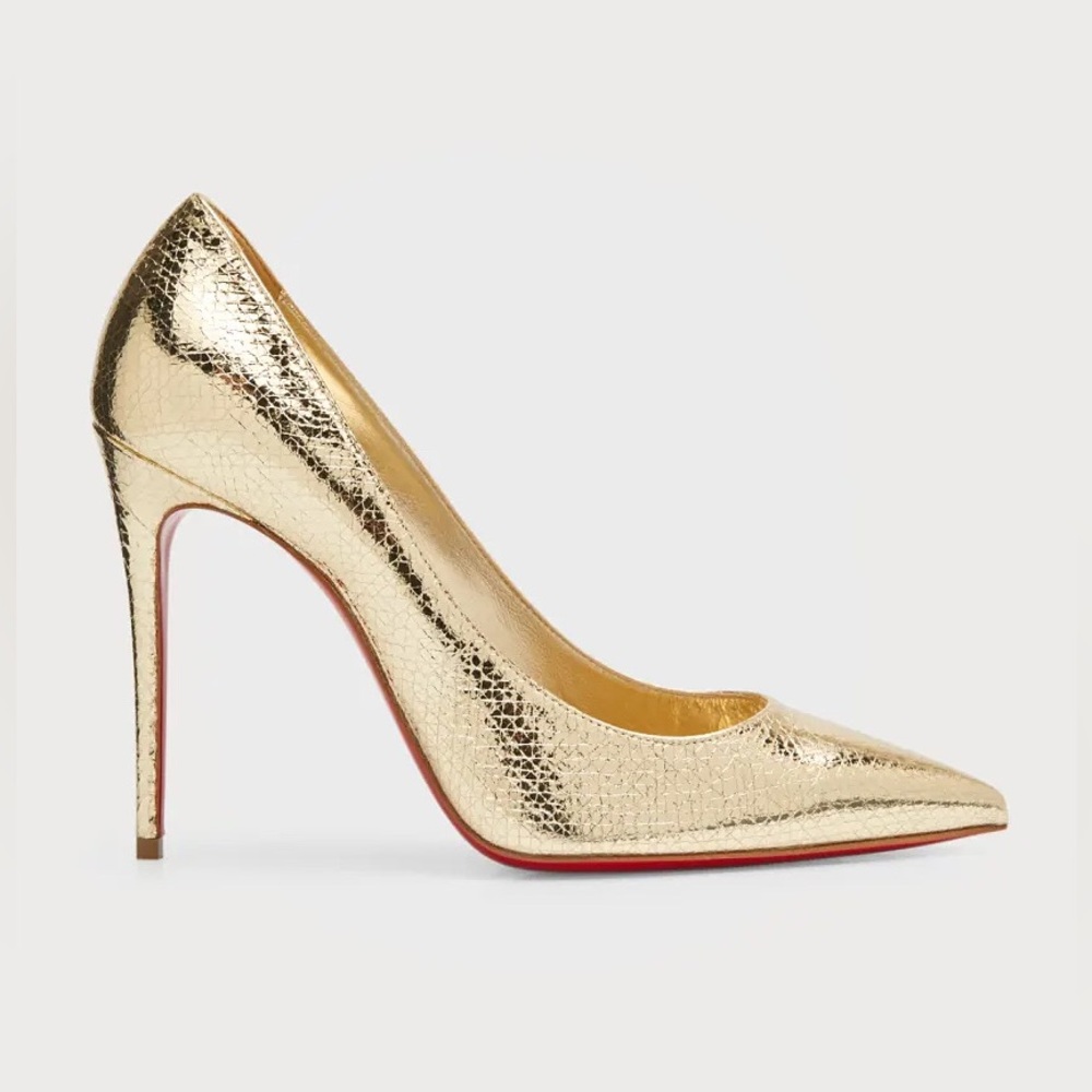 Christian Louboutin Kate 100mm Metallic Pumps